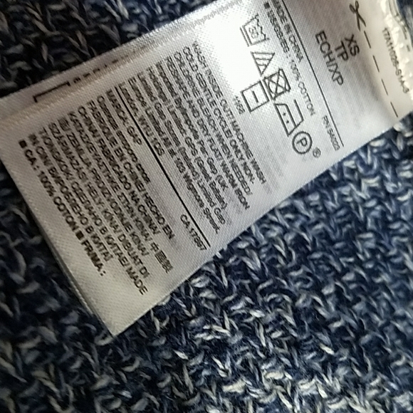 Gap Open Knit Texture Sweater XS blue white - Picture 4 of 6